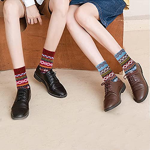 MORECOO Womens Socks Winter - Stocking Stuffers Gifts for Women - Thick Wool Soft Warm Cozy Crew Socks for Women