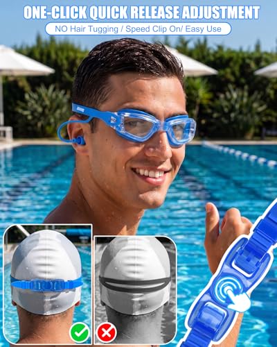 Image of Aegend Swim Goggles, Swimming Goggles No Leaking Full Protection Adult Men Women Youth
