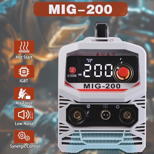 MIG200 Welding Machine 3 in 1 Flux MIG/Lift TIG/MMA Welder Machine ;Portable IGBT Handheld Welding Machine for DIY Projects and Professional Welding Tasks ;Lightweight and Easy to Use - Image 3