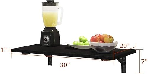 Miniatura 3 de Need Banco de trabajo pequeño plegable para montar en la pared, resistente, pequeño, plegable, longitud de 47.2 pulgadas de ancho, 20 pulgadas,