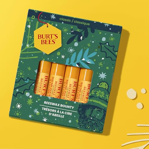 Burt's Bees Lip Balm Gift Set, Beeswax Bounty Classic, Perfect Lip Balms for Holiday Gift Baskets, 4-Pack, 0.15 oz. - image 3