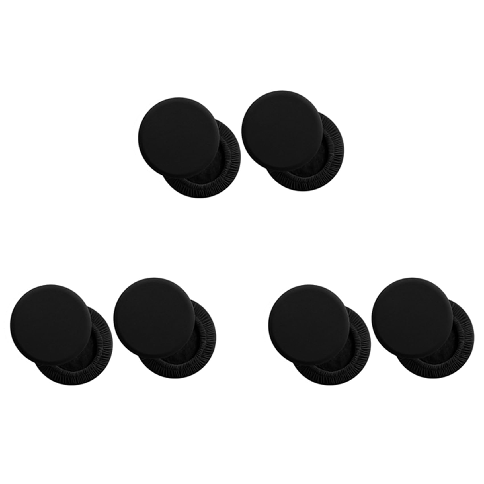 PRIZOM Lot De 4 Housses De Tabouret De Bar Rondes Élastiques - Noires, Douces Et Lavables Pour Chaise 12-14 Pouces