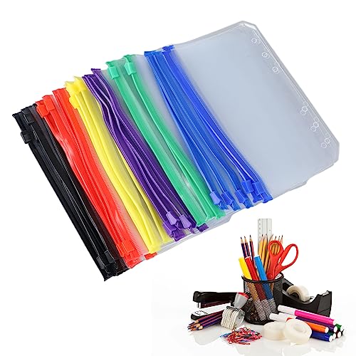 31Pcs Document Folder Bag Zip Wallets A6 Size Multicolor Zip Plastic Envelopes for School Office Travel Receipts Storage - Image 4