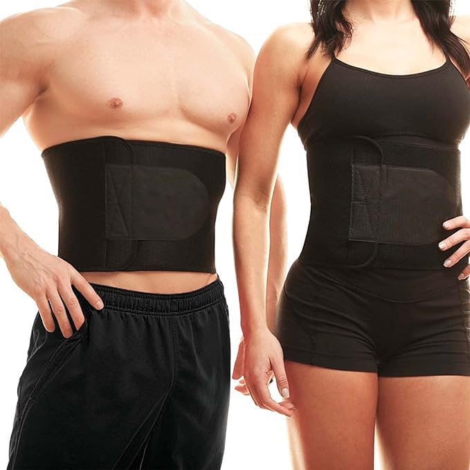 Premium Sweat Slim Belt for Women & Men, Waist Belt for Tummy Exercise,Fat Burner Black-image-31