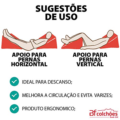 Encosto de Espuma Nasa Viscoelastica Triangular Travesseiro Antivarizes Com Capa - Emcompre