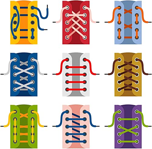 Image of SHOESHINE Sports & Sneakers Shoe Laces - 2 Pairs Set Flat Shoelace for Men & Women