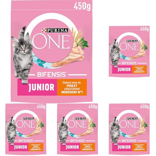 PURINA ONE Bifensis Junior | Croquettes Au Poulet pour Chaton | Sac de 450g...