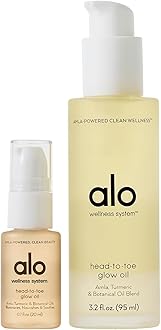 Head-to-Toe Glow Oil + Travel | Glow-Boosting Natural Dry Body Oil | Jojoba, Amla, Aloe & Vitamin E | Hydrates & Nourishes Skin | Citrus Scent | 3.2 + 0.7 Oz