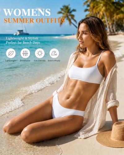 Image of FINETOO Cotton Underwear for Women Sexy Cheeky Bikini Panties Lingerie