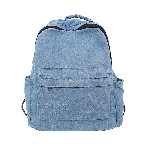 MaxxCloud Vintage Denim Laptop Backpack Casual Canvas Daypack Handbag Purse Lightweight Rucksack Shoulder Bag