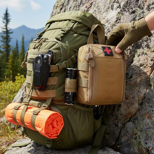 Bolsa médica portátil caqui con correas para evitar descuidos 5