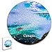Canada Cascate del Niagara Puzzle 195 pezzi animali di forma rotonda in legno per bambini puzzle per adulti souvenir regalo 16,5 × 16,5 pollici