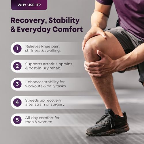Image of betterhood Premium Knee Sleeve (Grey, Pack of 2, S:32-36 CM Thigh) | EasyMove Max Stability Design for Gym, Sports, Day-long Use| Knee Cap Support with Gel Pad & Side Stabilizers for Arthritis, Joint Pain & Injury Recovery