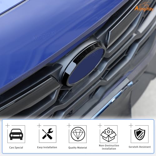 Image of Car Front Emblem Trim Cover Compatible with Subaru Crosstrek 2024 2025 Front Grille Emblem Badge Logo Cover Circle Ring Center Decorative Logo Cover Front Hood Emblem Surrounding Ring ABS Accessories