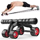 Vector X 4 Wheel Ab Roller with Knee Mat Home Gym Boxing Exercise Workout Equipment gallery image