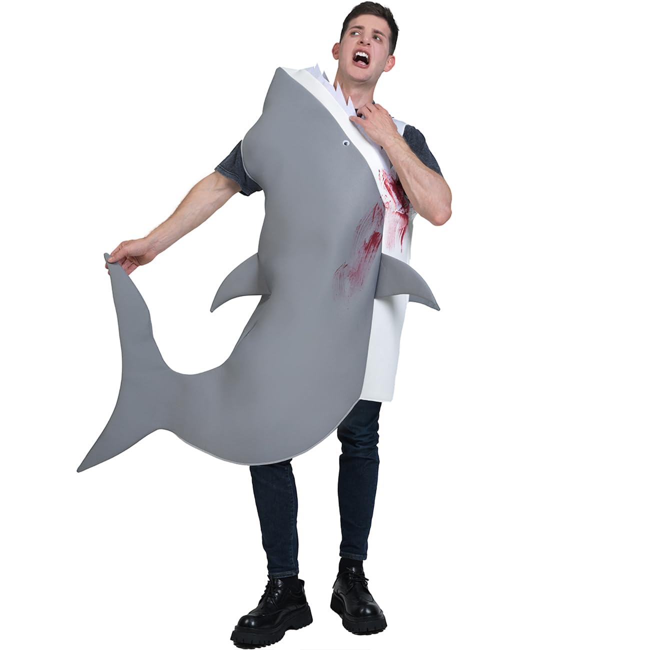 Costume da squalo unisex divertente per adulti (taglia unica)