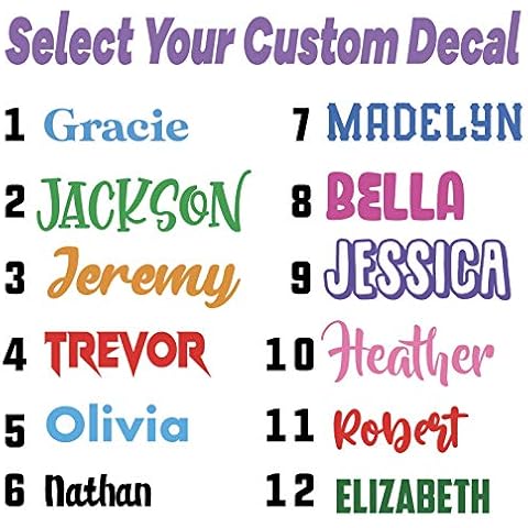 Personalized Custom Font Decal Sticker Compatible with Tumbler Cup, Laptop, Phones, RV, Boats, Containers, and Vehicles (Glitter Colors Available) Cover