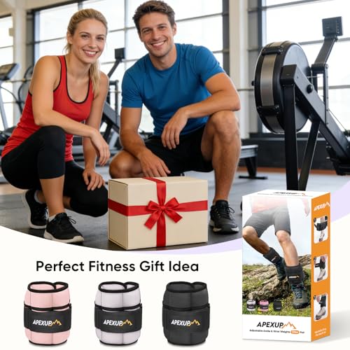 Image of APEXUP Adjustable Ankle Weights for Women and Men, Modularized Leg Weight Straps for Yoga, Walking, Running, Aerobics, Gym, Physical Therapy