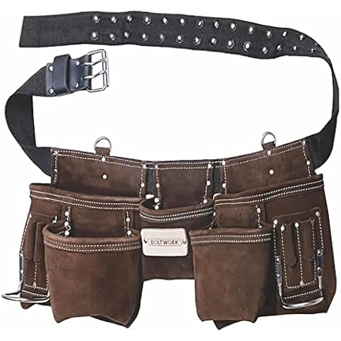 BOLTWORK Leather Tool Pouch with Adjustable Belt Cover