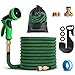 Produktbild HOMEPROTEK Gartenschlauch Flexibel 15m Bewässerungsschlauch, Flexibler Wasserschlauch, Dehnbarer Flexschlauc mit 1/2 zoll und 3/4 zoll Messingverschraubungen, 3-Fach Latex Balkonschlauch, Garden Hose
