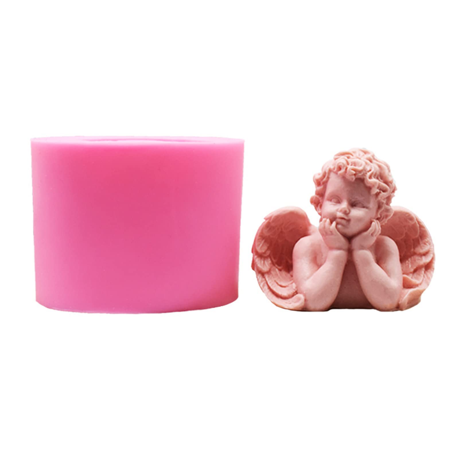Yhplxyuus 3D Wings Angel Baby Silicone Mold Making Mold Unique Dessert for Chocolate Candy Cupcake Fondant Cake Angel Silicone Molds for Making