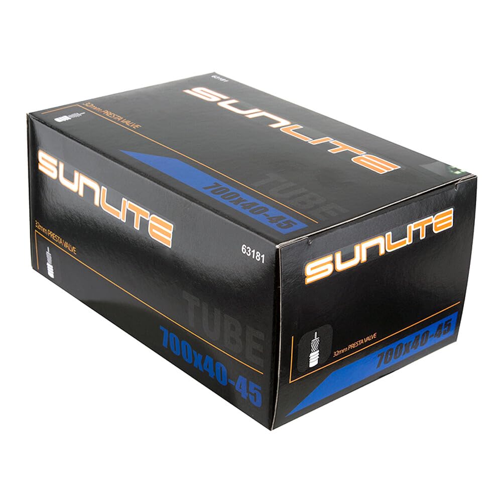 Sunlite Standard Presta Valve Tubes, 700 x 40-45 / 32mm, Black