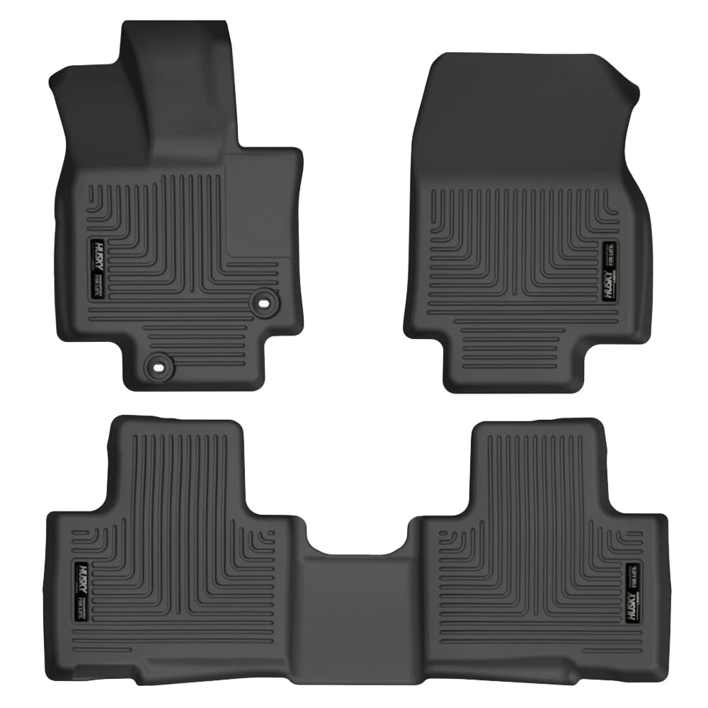Photo 1 of [PARTIAL SET] Husky Liners Weatherbeater Floor Mats | Fits 2020-2026 Toyota Highlander | Front & 2nd Row, 3-pc Black - 95791