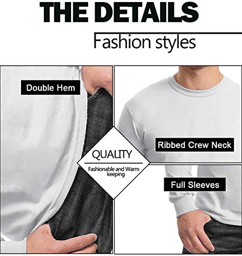 Men's Long Sleeve T-Shirt, Classic Crew Neck Tee 3-Pack (S-2XL)3