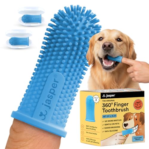 Jasper Dog Toothbrush, 360° Finger...