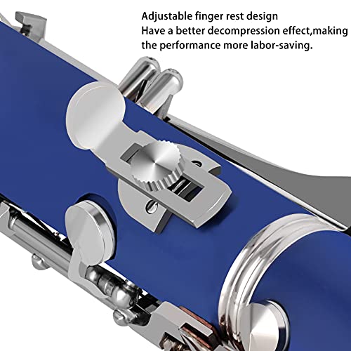 image for Eastrock Bb Clarinet 17nickel Keys Abs Material Wide Range Of Tones Pa