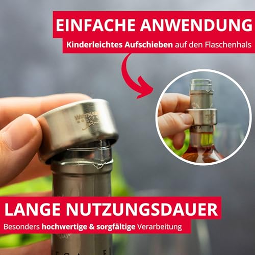 Westmark 2 Tropfringe inkl. 2 Ersatzeinsätze, Monopol Edition, Rostfreier Edelstahl/Silikon/Filz, Alessio, Silber/Schwarz, 61843360