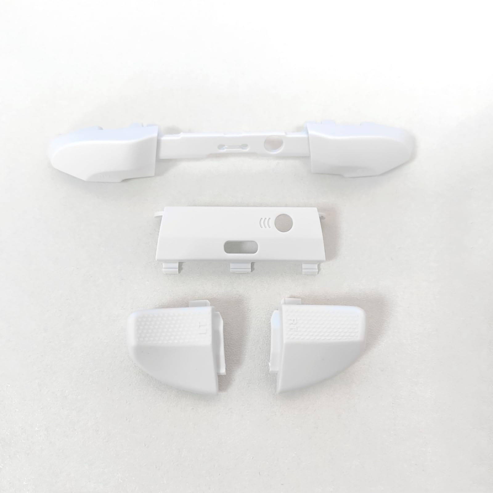 Hzxkqmil Set di Guscio di Ricambio per Xbox Elite Controller Series 2 - Core Bianco, Custodia Anteriore Coperchio Posteriore + Pulsante di Attivazione LB RB LT RT Paracolpi Anello Joystick Accessori