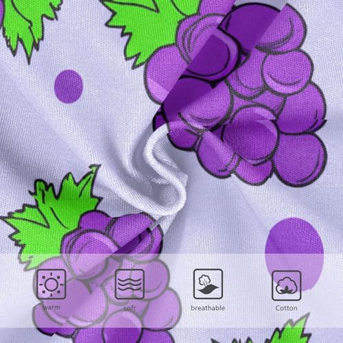 Cotton Girls Underwear Toddler Cute Purple Grape Leaves Panties for Girl Print Briefs Undies Kids 2t3