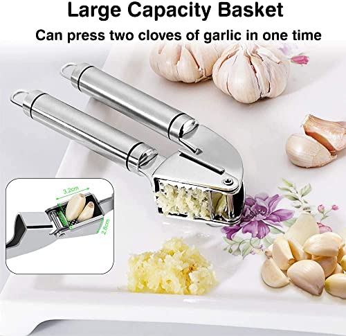 Monaco Garlic Press And Peelers Kit, Aifort Stainless Steel Mincer And Silicone Tube Roller #TOP1