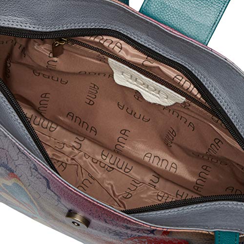 Bolso tote mediano de cuero genuino pintado a mano para mujer miniatura 5