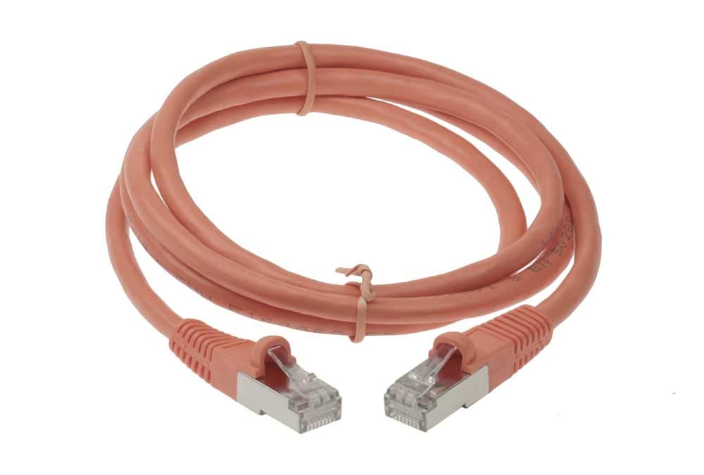 SF Cable Cat5e Shielded (STP) Ethernet Network Cable, 26AWG 4pair Stranded Copper Wire, RJ45 Plug, 350MHz, 6ft,Orange