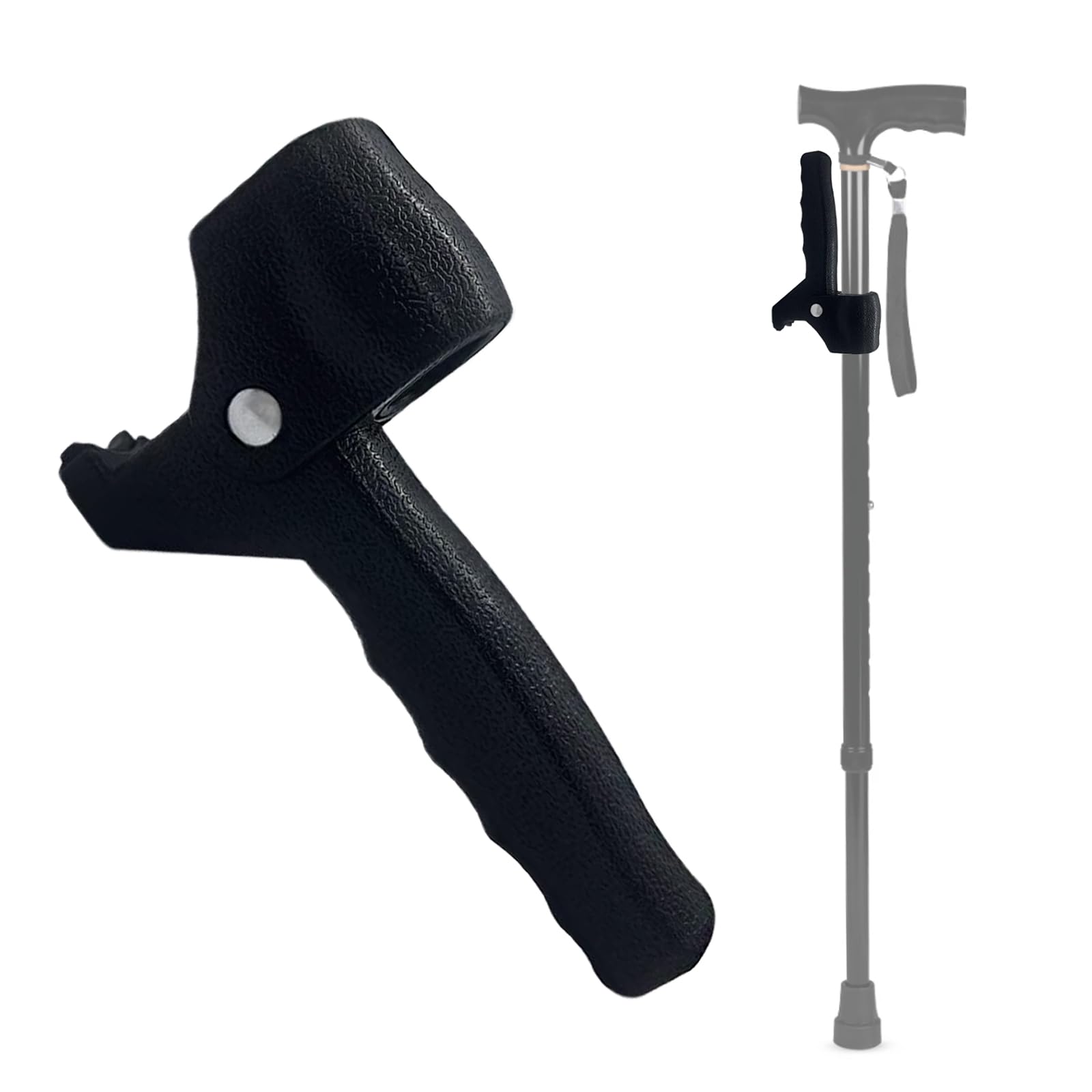Walking Cane Handle Grips Support Stand Assist, Cane Holder for Elderly, Disabled Walking Sticker or Crutch,Elderly, Disabled, Fits Crutch Tube 1" Dia
