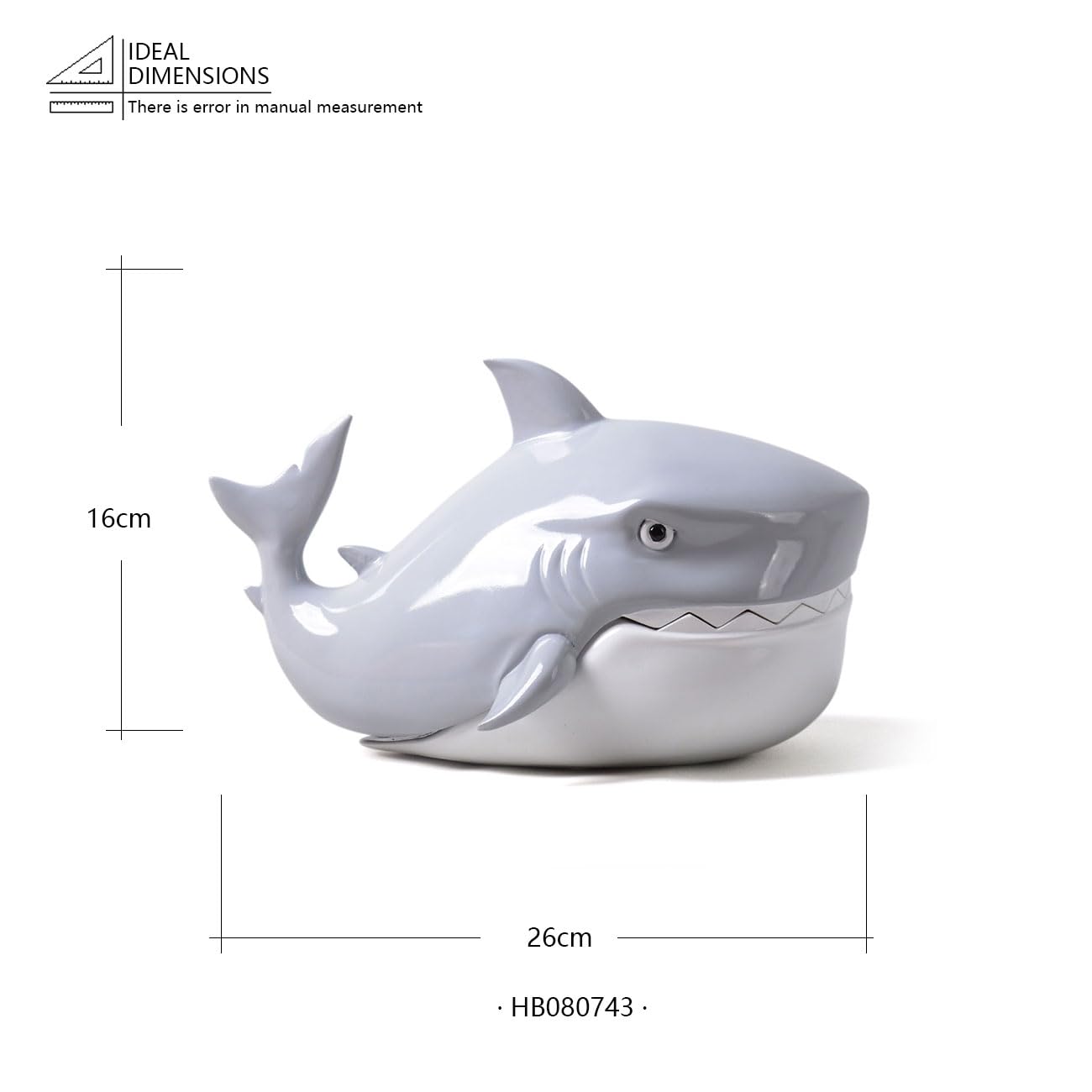 Shark Candy Dish - Modern Resin Sculpture -6 Shark Candy Dish - Modern Resin Sculpture -6