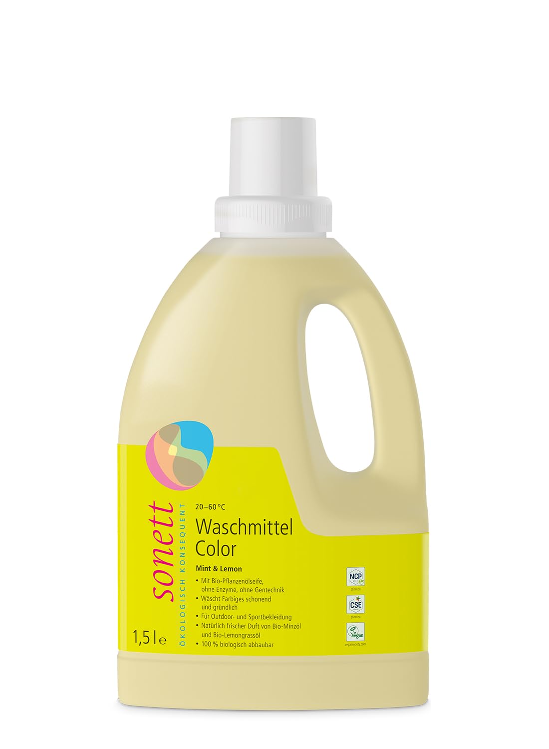 Sonett Detergent Colour Mint & Lemon 1.5 Litres