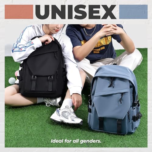 Men’s and Women’s Classic Large Capacity Backpack, Durable Fabric, Multiple Pockets, Adjustable Straps, Waterproof, Fits 15.6-Inch Laptop for Work and Travel (Gray)3