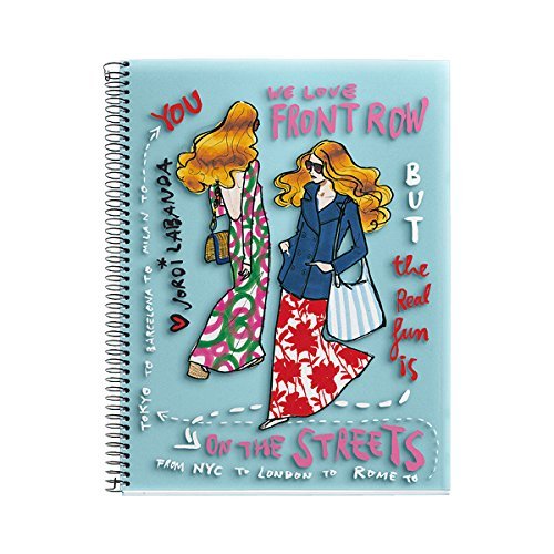 Jordi Labanda for Miquelrius Notebook, Catwalk Front Row (8.5" x 11", 4-Subject, College Ruled) Office Product