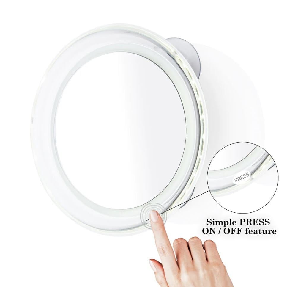 Espejo de maquillaje Rucci con luz LED 7x diámetro 7 in miniatura 2