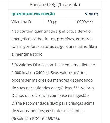 Vitamina D 2000 UI - 3 unidades de 30 Cápsulas - Catarinense