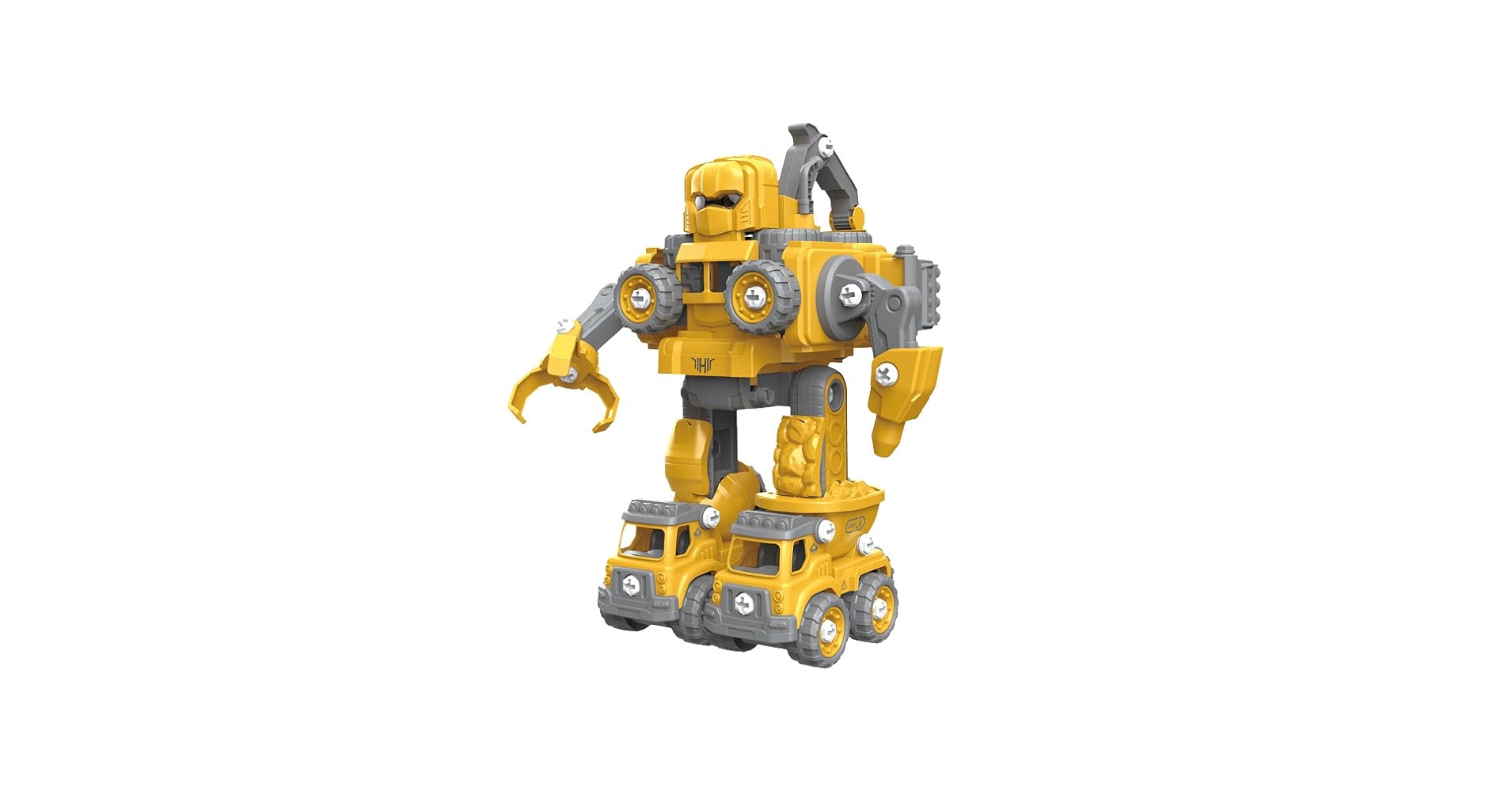 Amazon | 変形ロボット 5 in 1 建設車両 ロボッ車セット