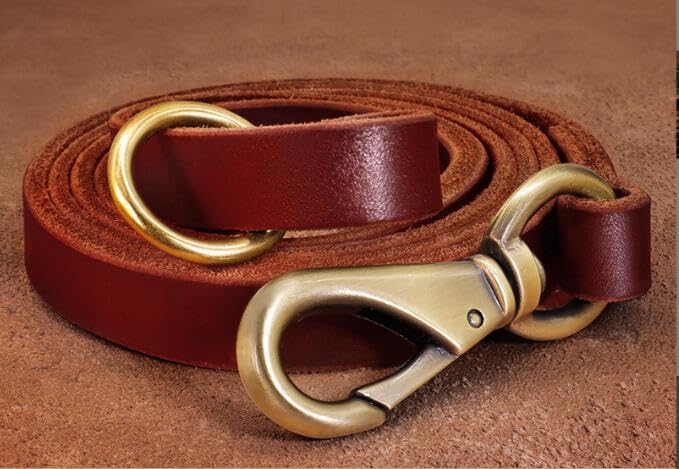 Correa Antimordeduras para Perros Medianos Y Grandes,Correa para Perros Grandes,Especial para Pastores Alemanes,Labradores Golden Retrievers,Rojo,M-Talla Mediana