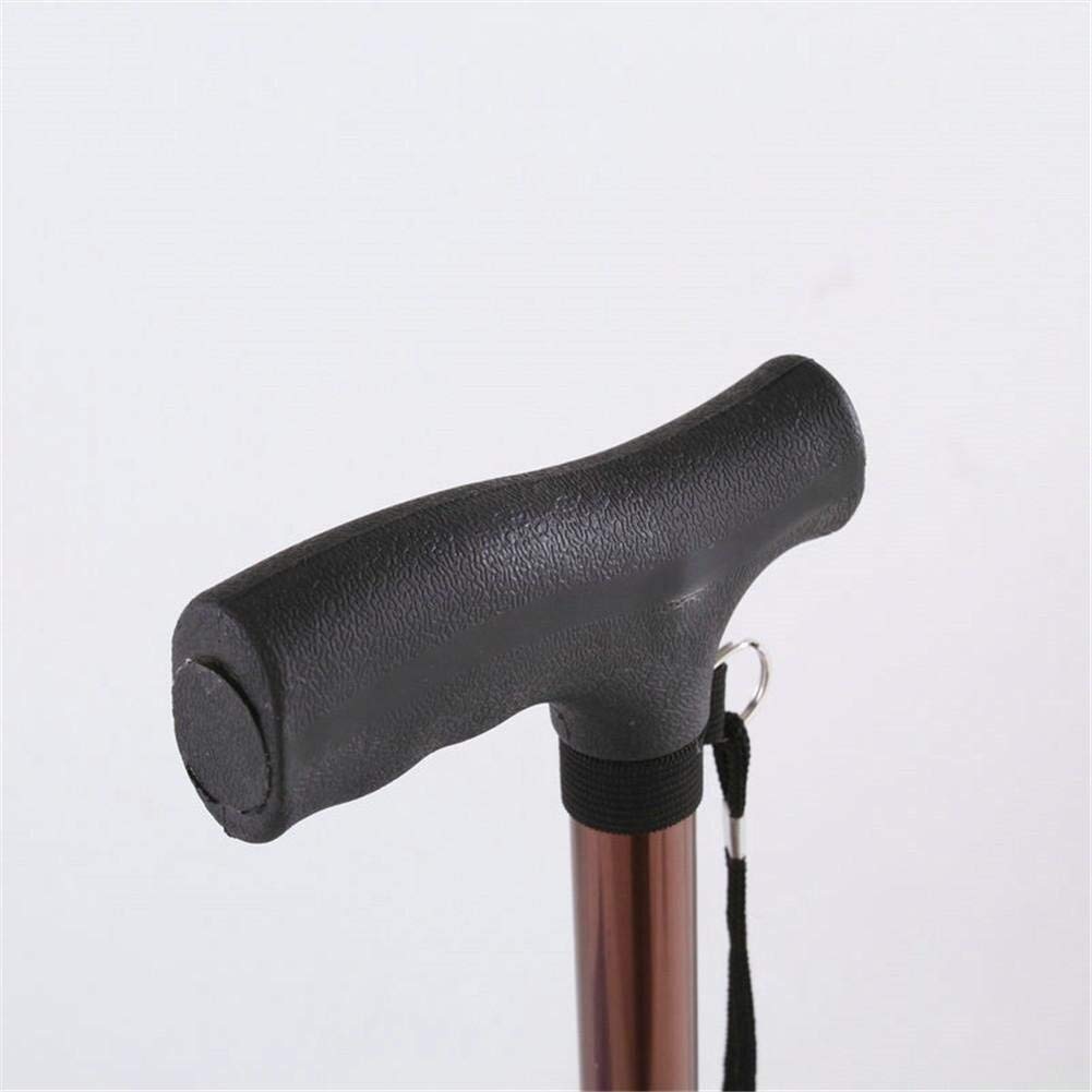 Andador para ancianos, Rollator Mobility Walker, Bastón for caminar -con pequeña base de 4 piernas -stick sencillo de caminata sencillo -anti -esquidenina de acero inoxidable de acero inoxidable de ac