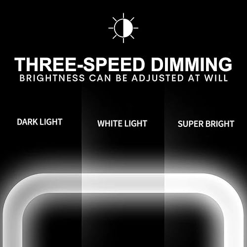 Miniatura 3 de Atlas - Espejo LED de maquillaje, espejo de viaje cosmético, portátil y 3 ajustes regulables, recargable por USB, control táctil, espejo de