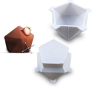 FMOGE Silikonowe foremki do ciasta 3D Moldiy foremka do lodów czekoladowych mus słodkie mydło forma do cukierków do ręcznego wykonania, piekarnik mikrofalówka zamrażarka nadaje się do zmywarki, zestaw herbaty prezent