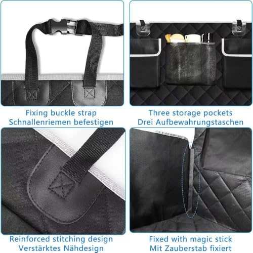 Funda de maletero para perros compatible con Mazda 3 Fastback 2003-2025, protector Oxford 5