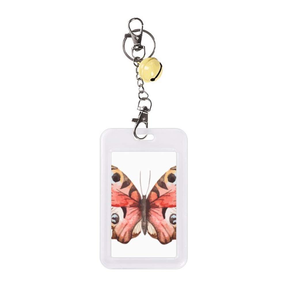 Protector de tarjeta de crédito de mariposa rosa y óleo con cascabel amarillo 5